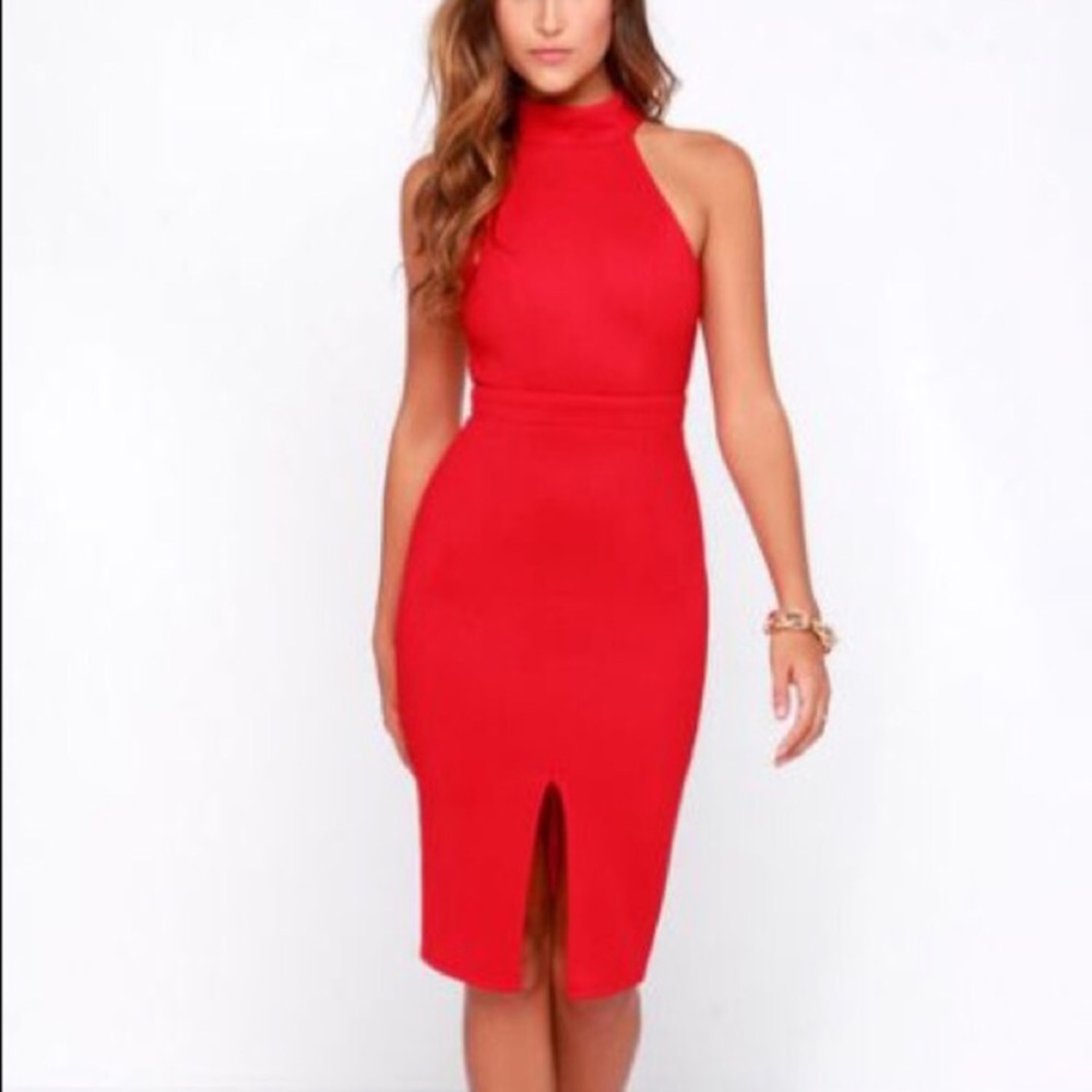 Lulu's High Neck Midi Dress XS
